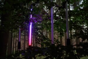 EMRSIV LED Tubes in the dark forest